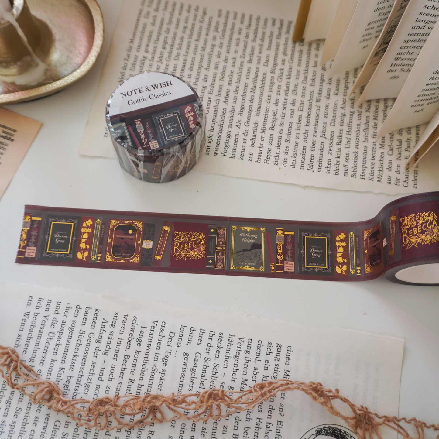 Gothic Classics Washi Tape, Book Washi Tape
