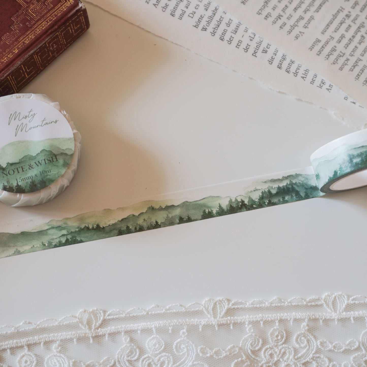 Misty Mountain Washi Tape, Note & Wish Washi
