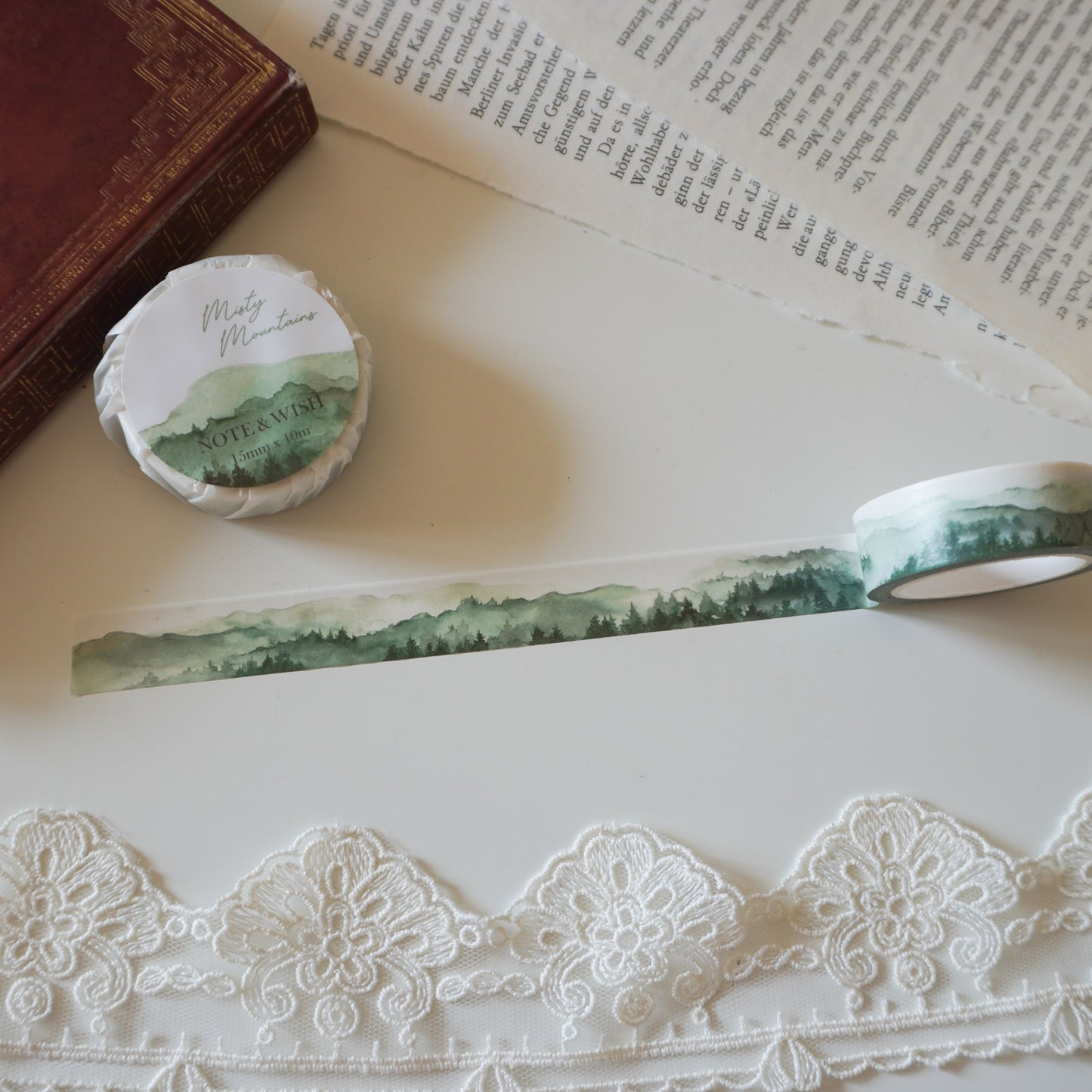 Misty Mountain Washi Tape, Note & Wish Washi