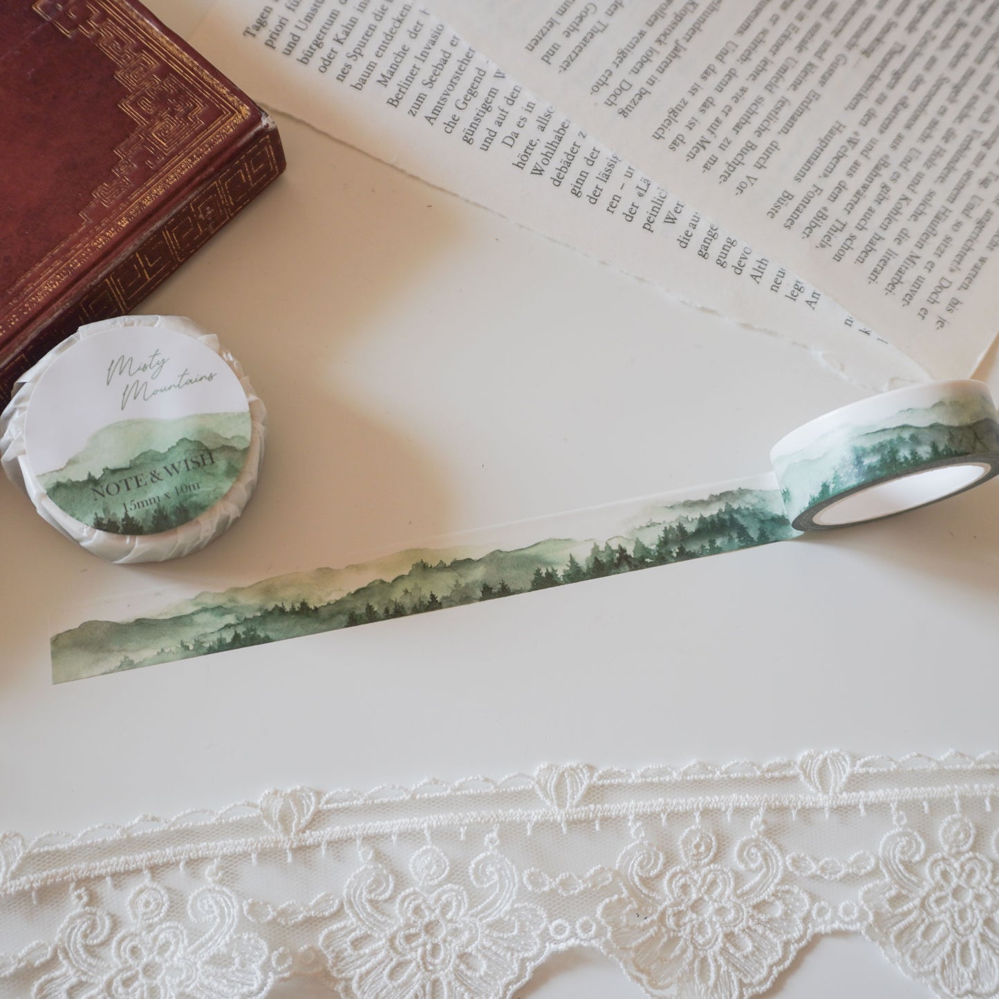 Misty Mountain Washi Tape, Note & Wish Washi