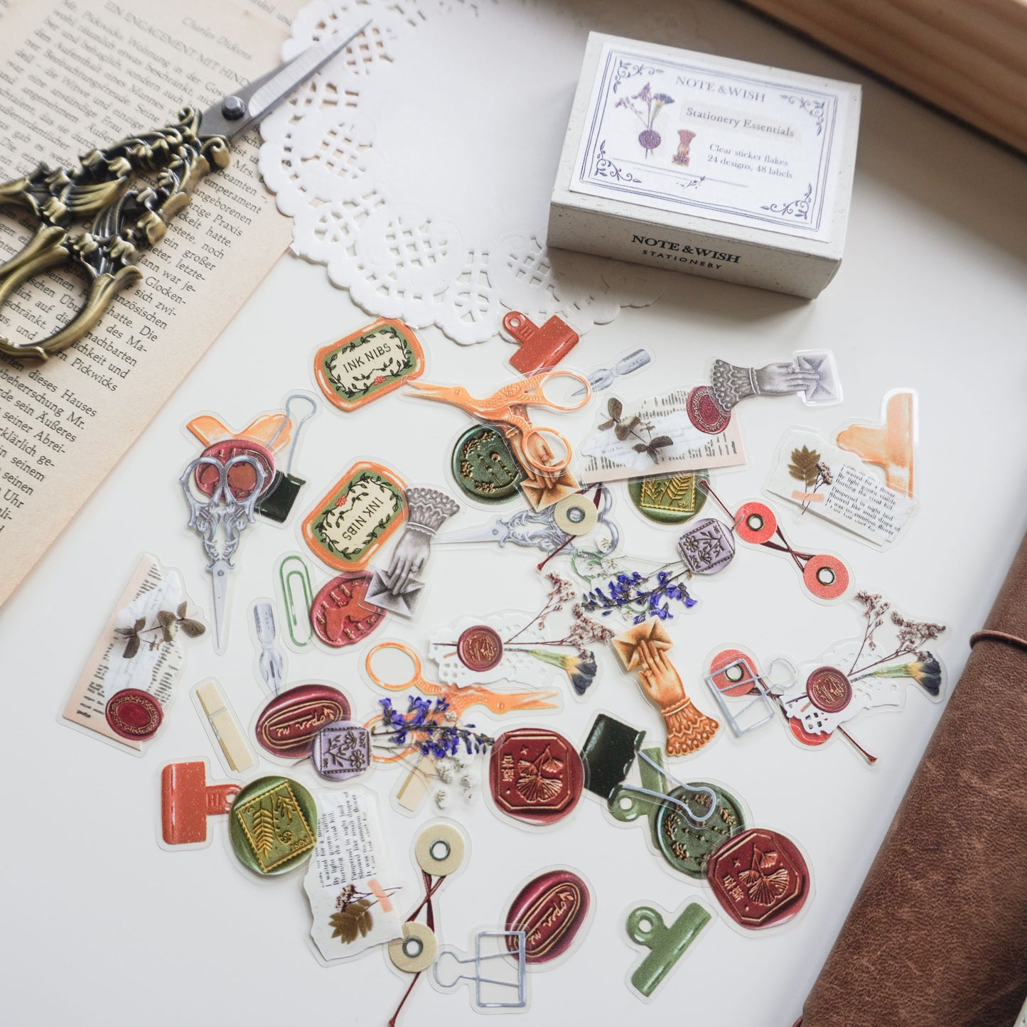 Stationery Essentials PVC Sticker Flakes - 48 Stickers