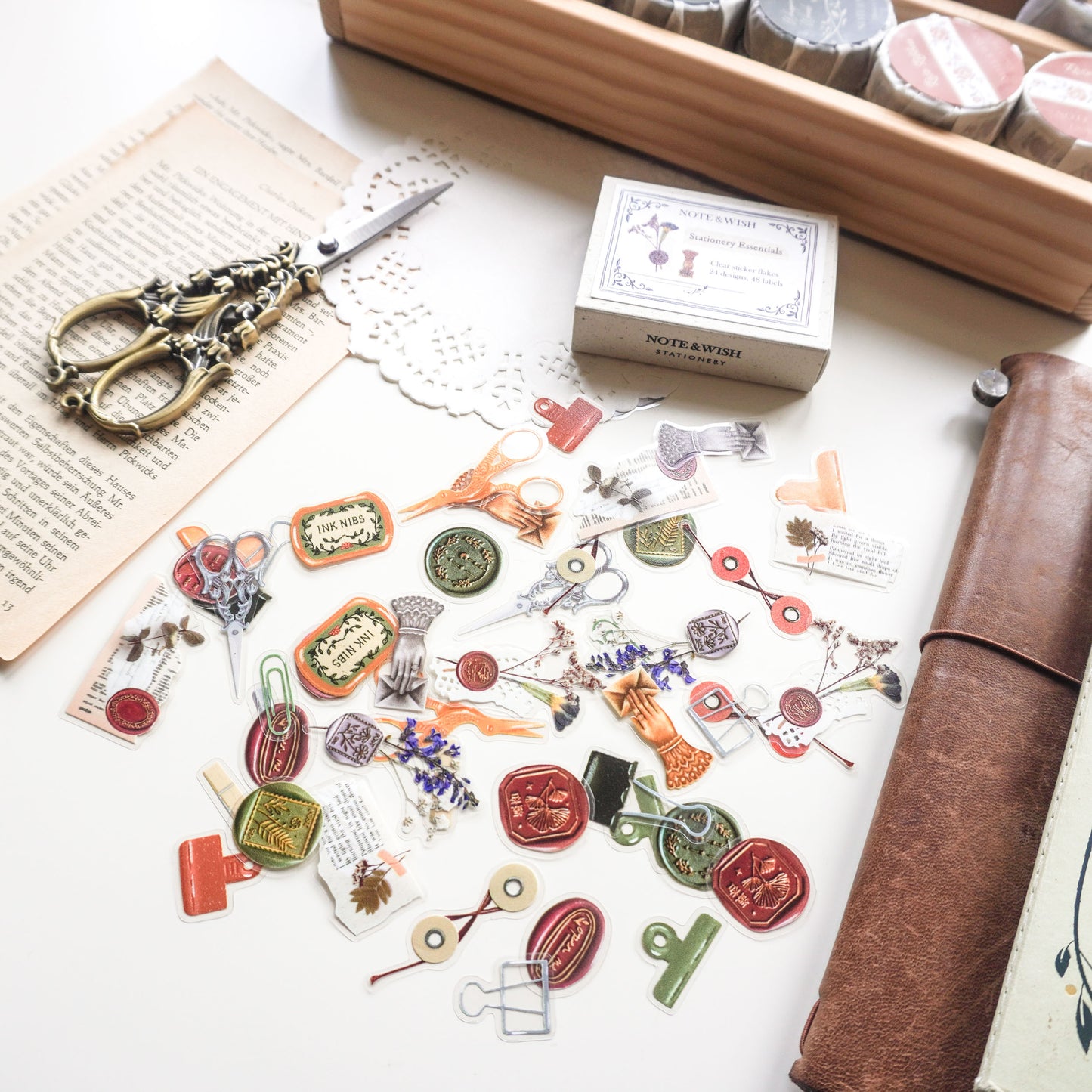 Stationery Essentials PVC Sticker Flakes - 48 Stickers