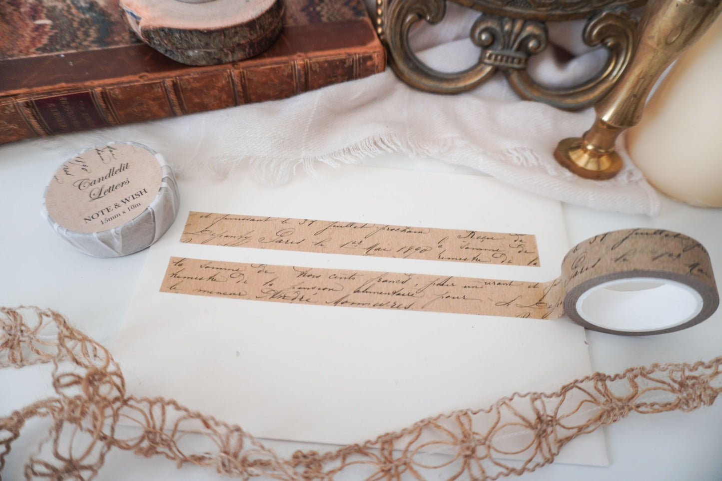 Candlelit Letters Washi Tape, Note & Wish Washi