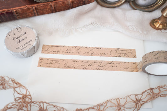 Candlelit Letters Washi Tape, Note & Wish Washi