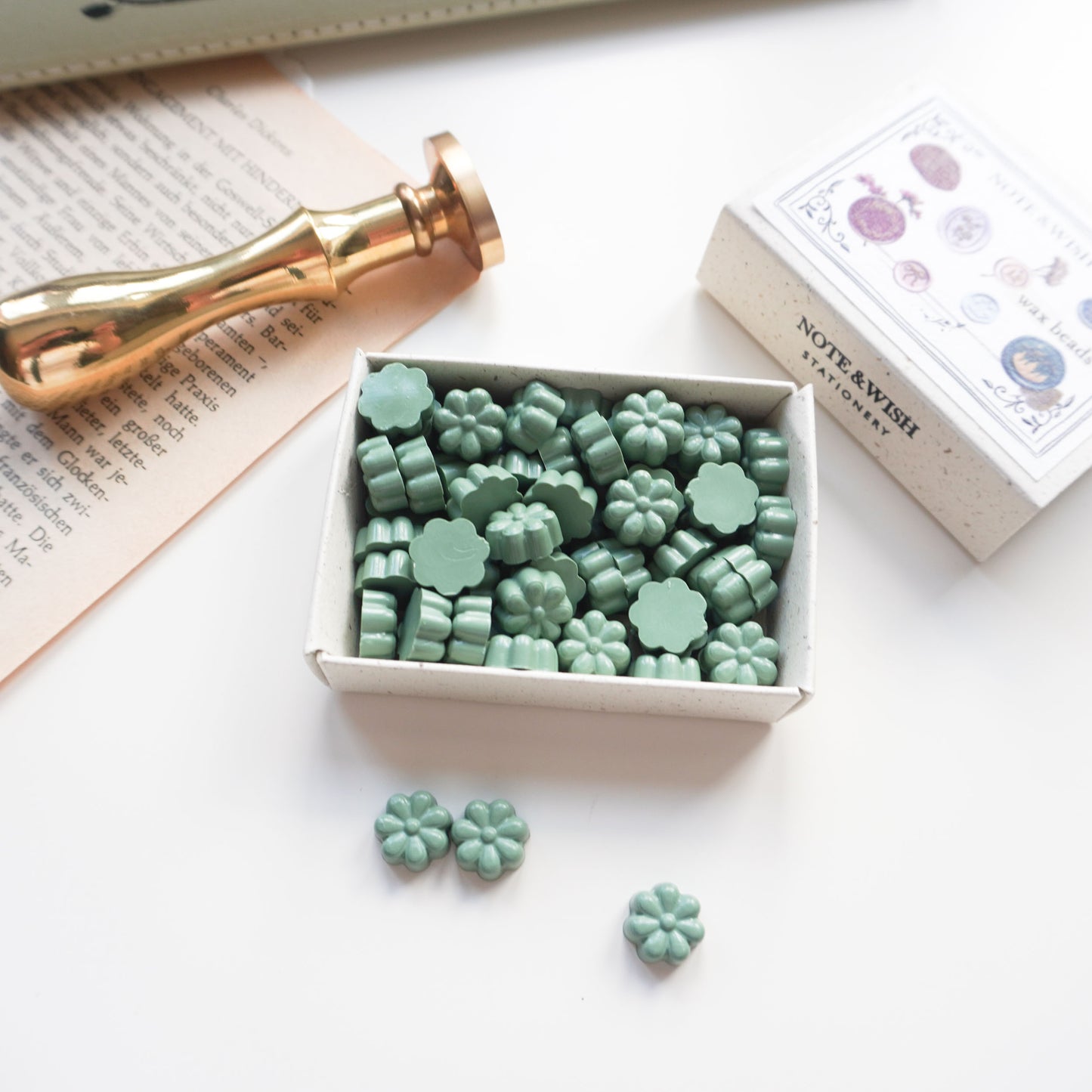 Green - Flower Shaped Wax