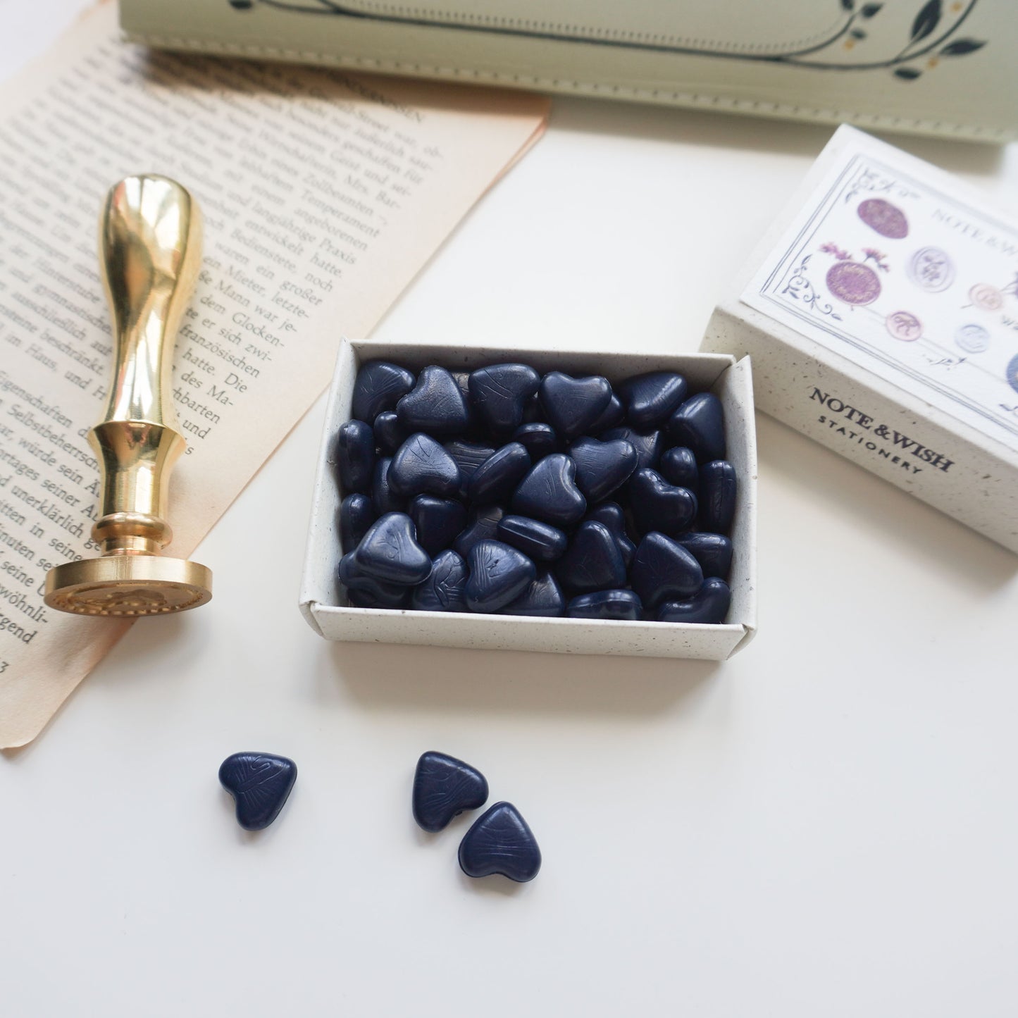 Navy - Heart Shaped Wax