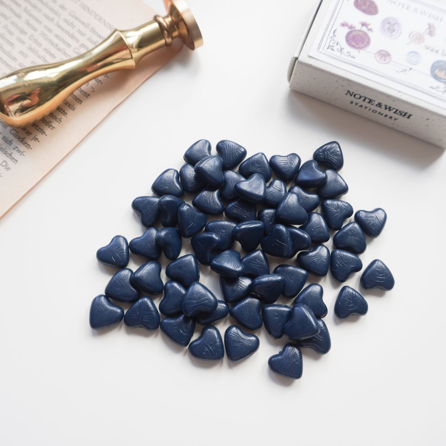 Navy - Heart Shaped Wax