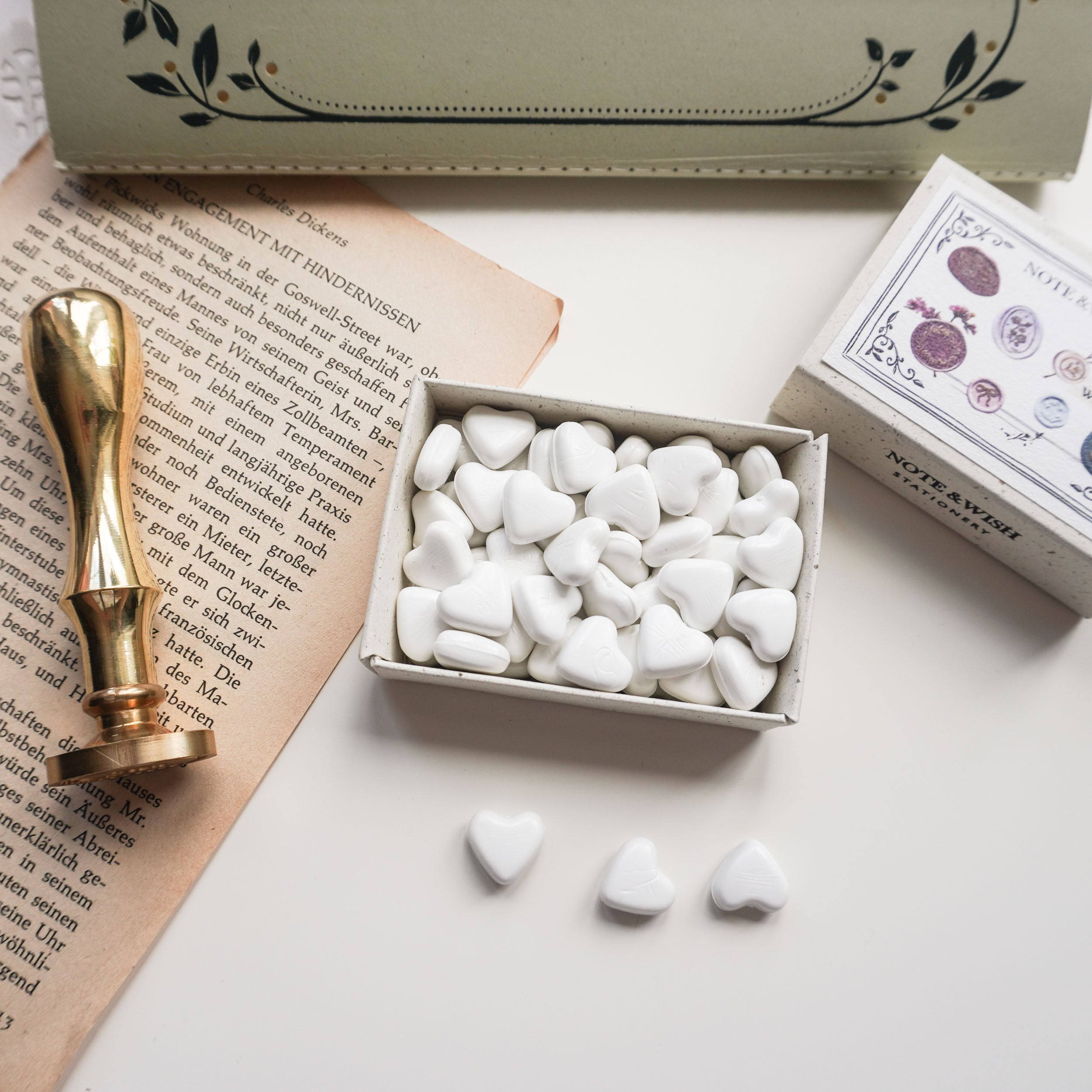 White - Heart Shaped Wax – Note And Wish