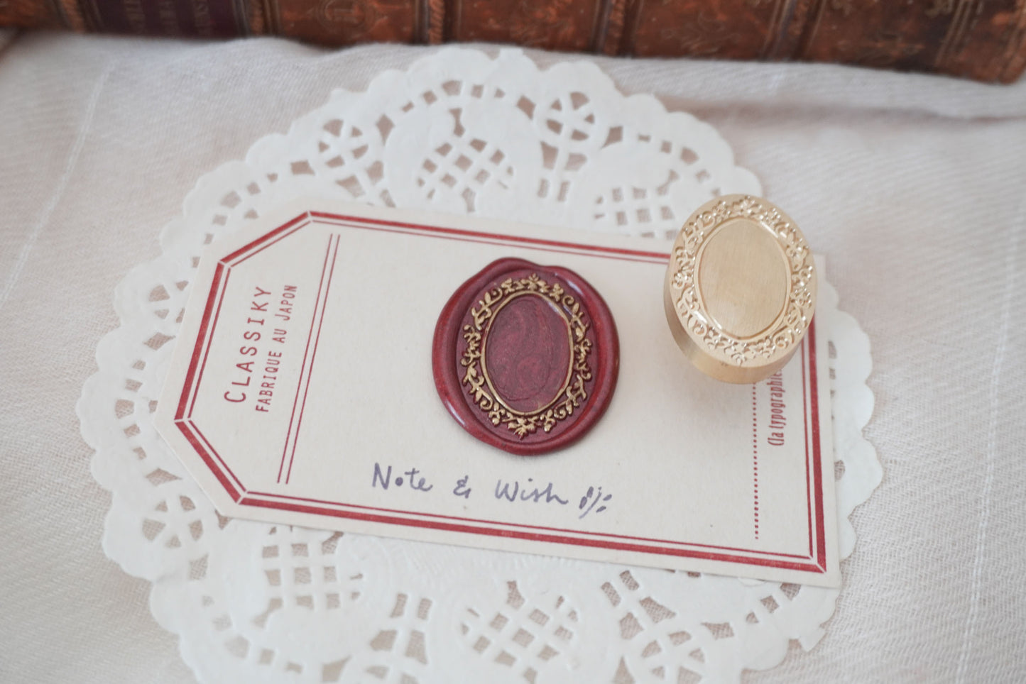Ornate Frame Wax Seal Stamp, Note & Wish Original Seal Stamp