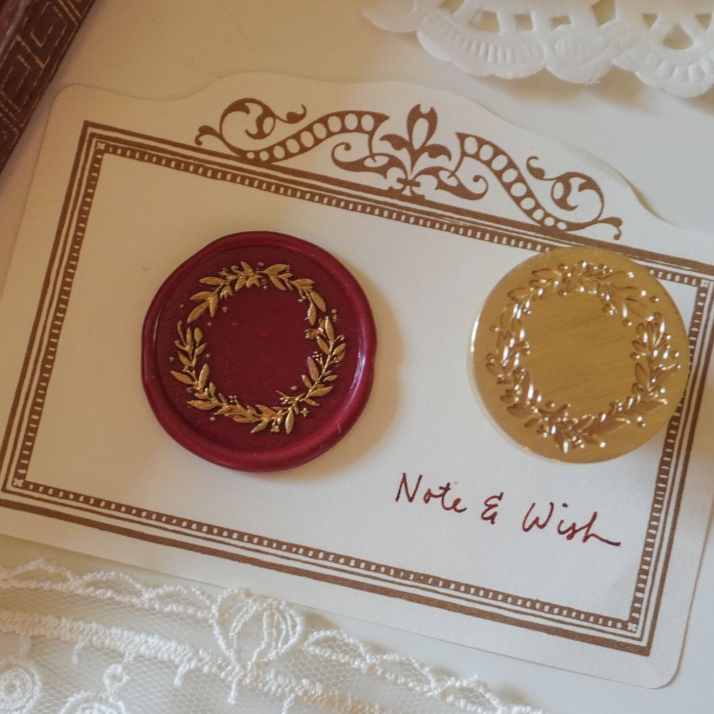 Starry Wreath Wax Seal Stamp, Note & Wish Seal Stamp