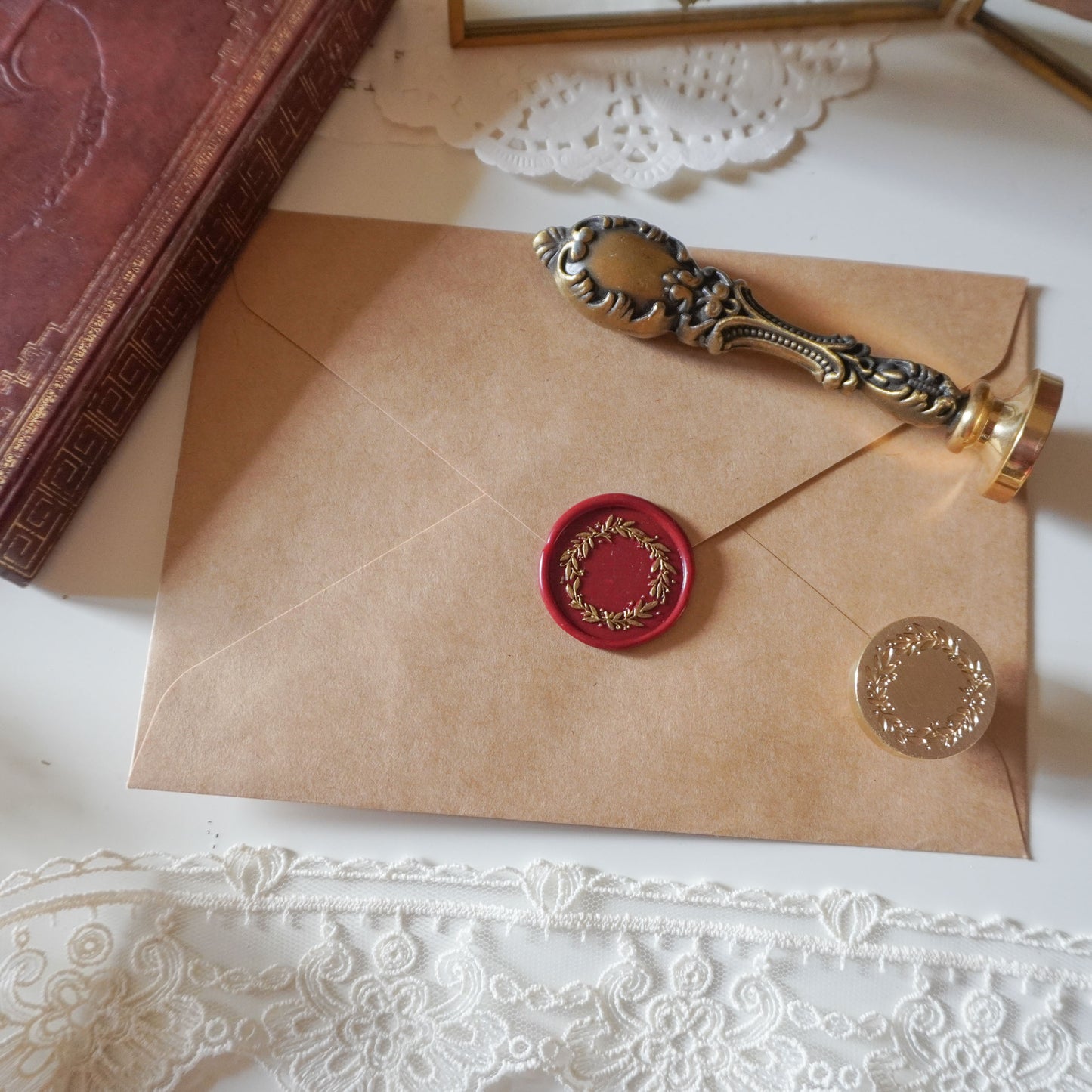 Starry Wreath Wax Seal Stamp, Note & Wish Seal Stamp
