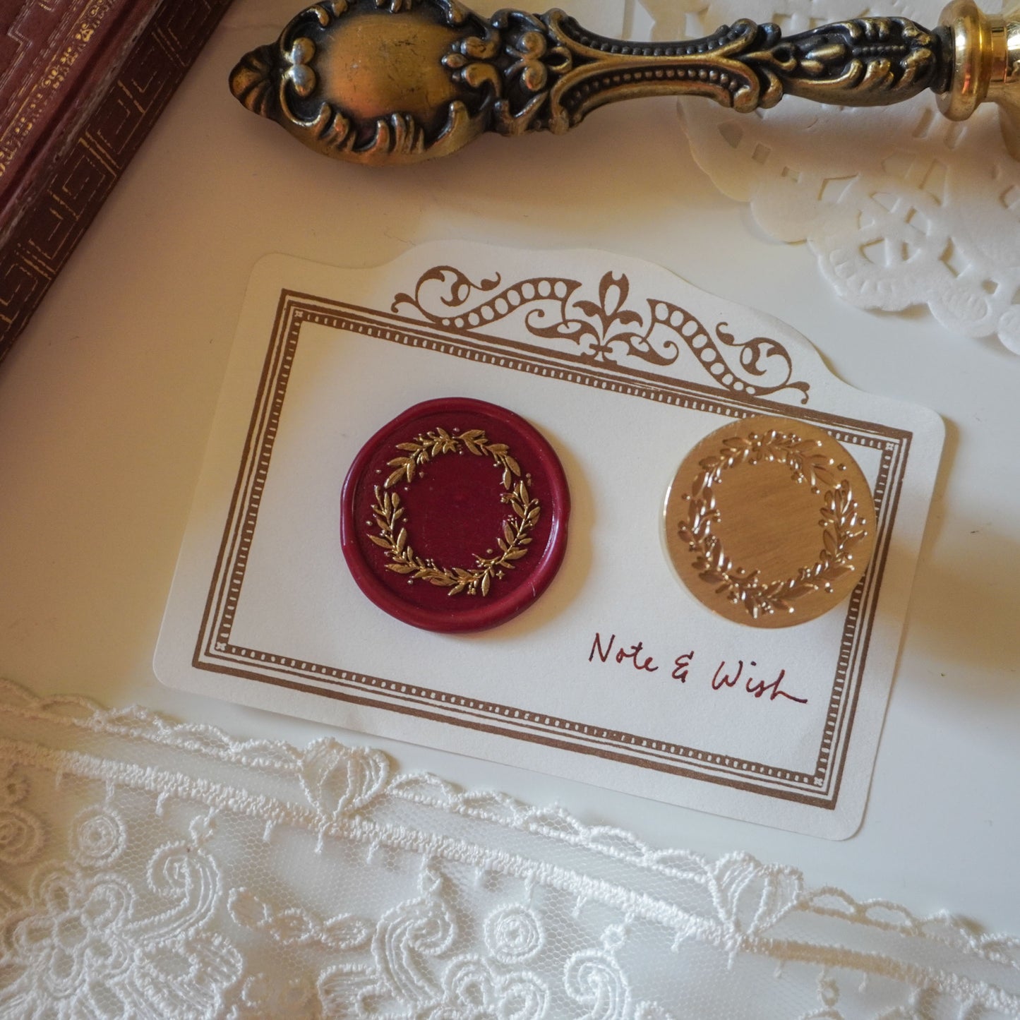 Starry Wreath Wax Seal Stamp, Note & Wish Seal Stamp