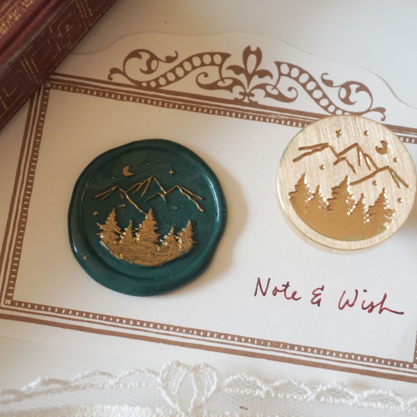 Winter Mountains Wax Seal Stamp, Note & Wish Original Seal Stamp