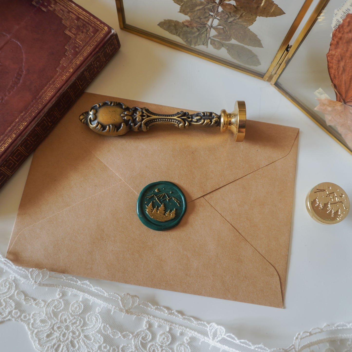 Winter Mountains Wax Seal Stamp, Note & Wish Original Seal Stamp