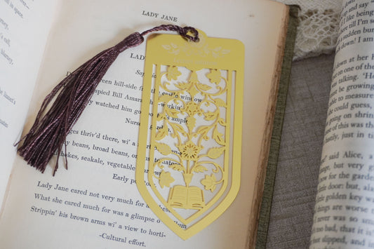 The Readers Brass Bookmark