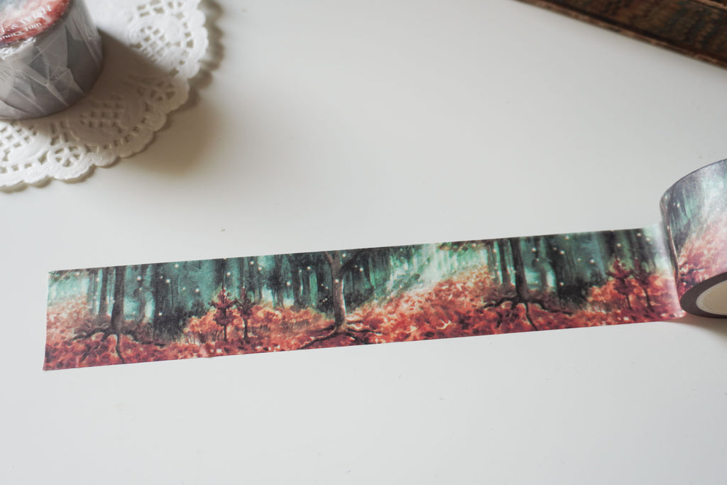 Enchanted Forest Washi Tape, Autumn Woodland Washi Tape, Note & Wish Washi