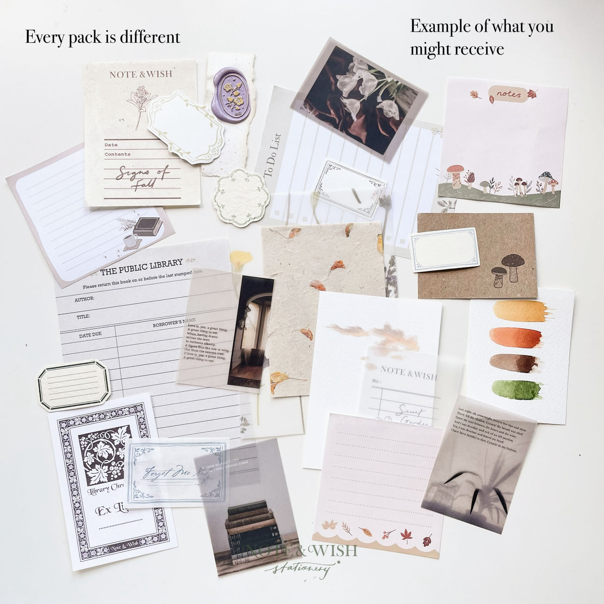 Vintage & Botanical Designed Ephemera Pack