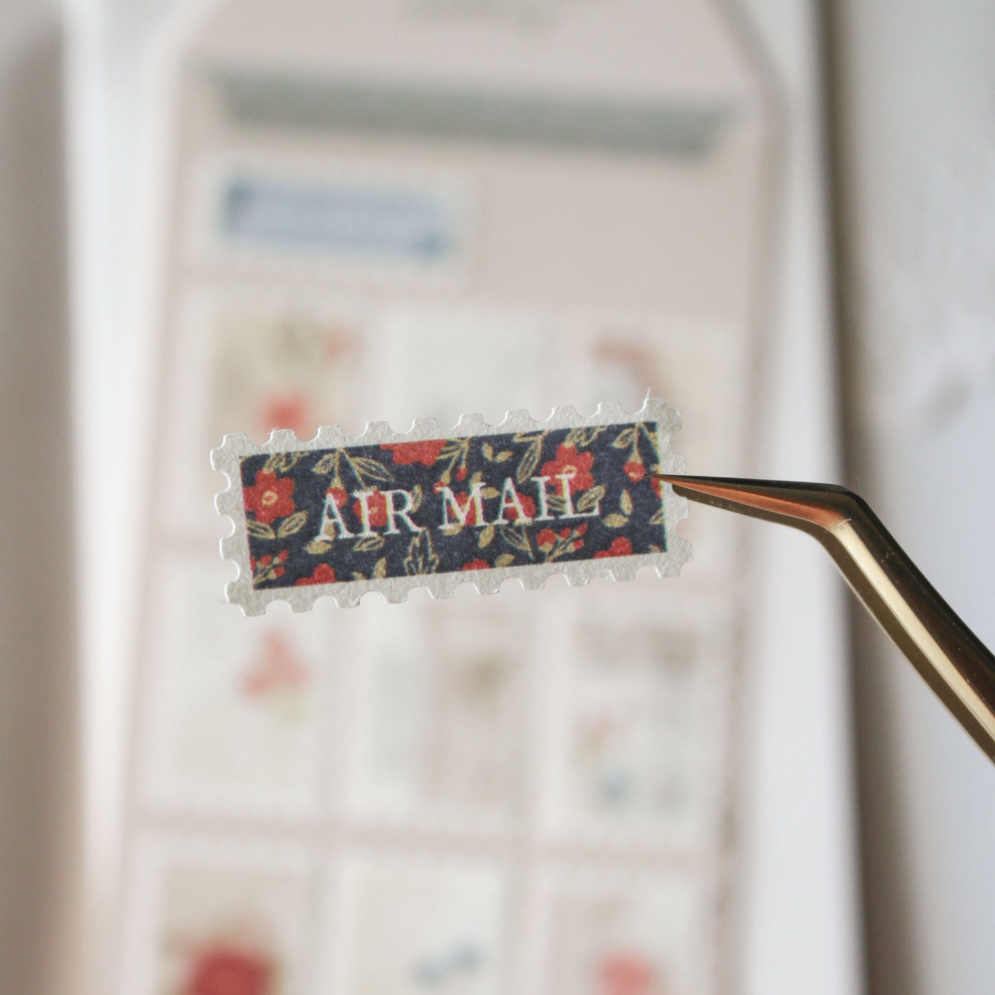 Floral Letters Stamp Stickers - Flower Stamp Stickers