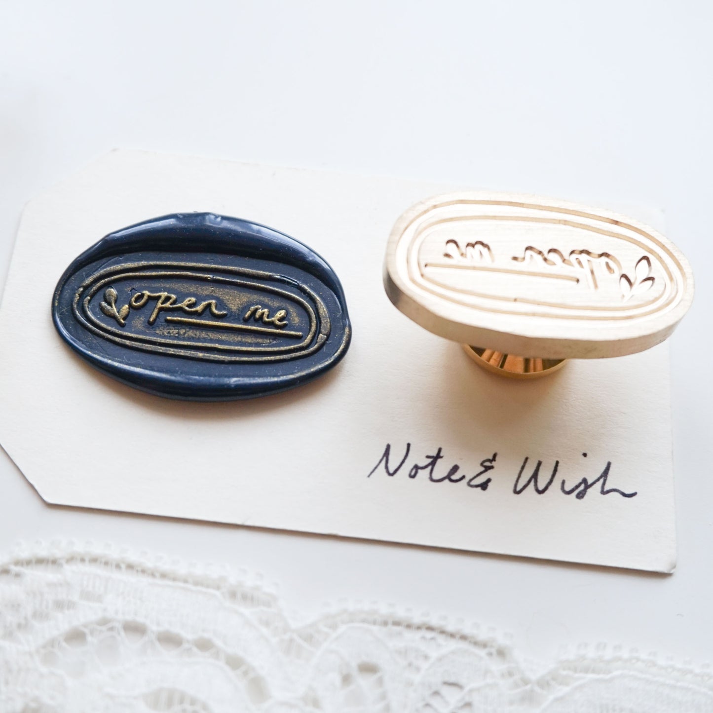 Open Me Wax Seal Stamp, Note & Wish Original Seal Stamp
