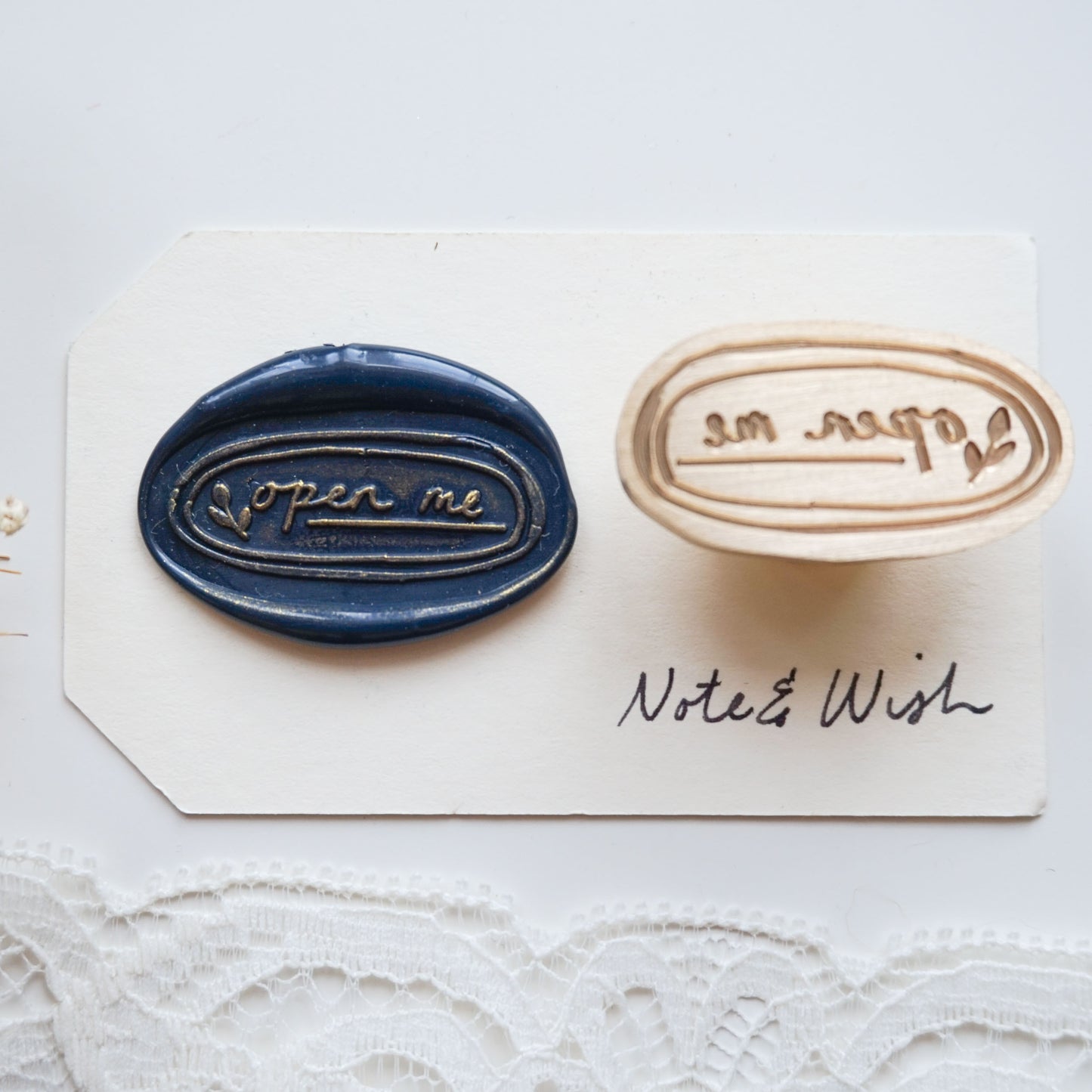 Open Me Wax Seal Stamp, Note & Wish Original Seal Stamp