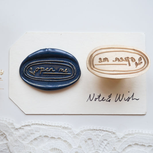 Open Me Wax Seal Stamp, Note & Wish Original Seal Stamp