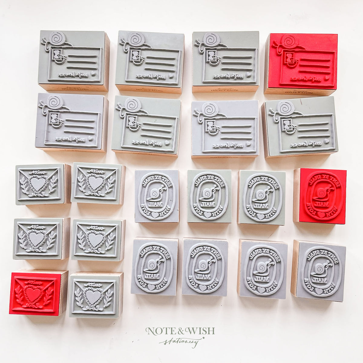 SECONDS - Snail Mail Rubber Stamps