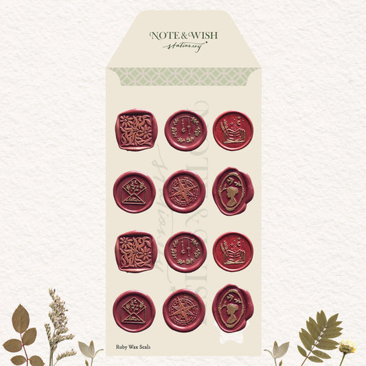 sticker with red wax seals