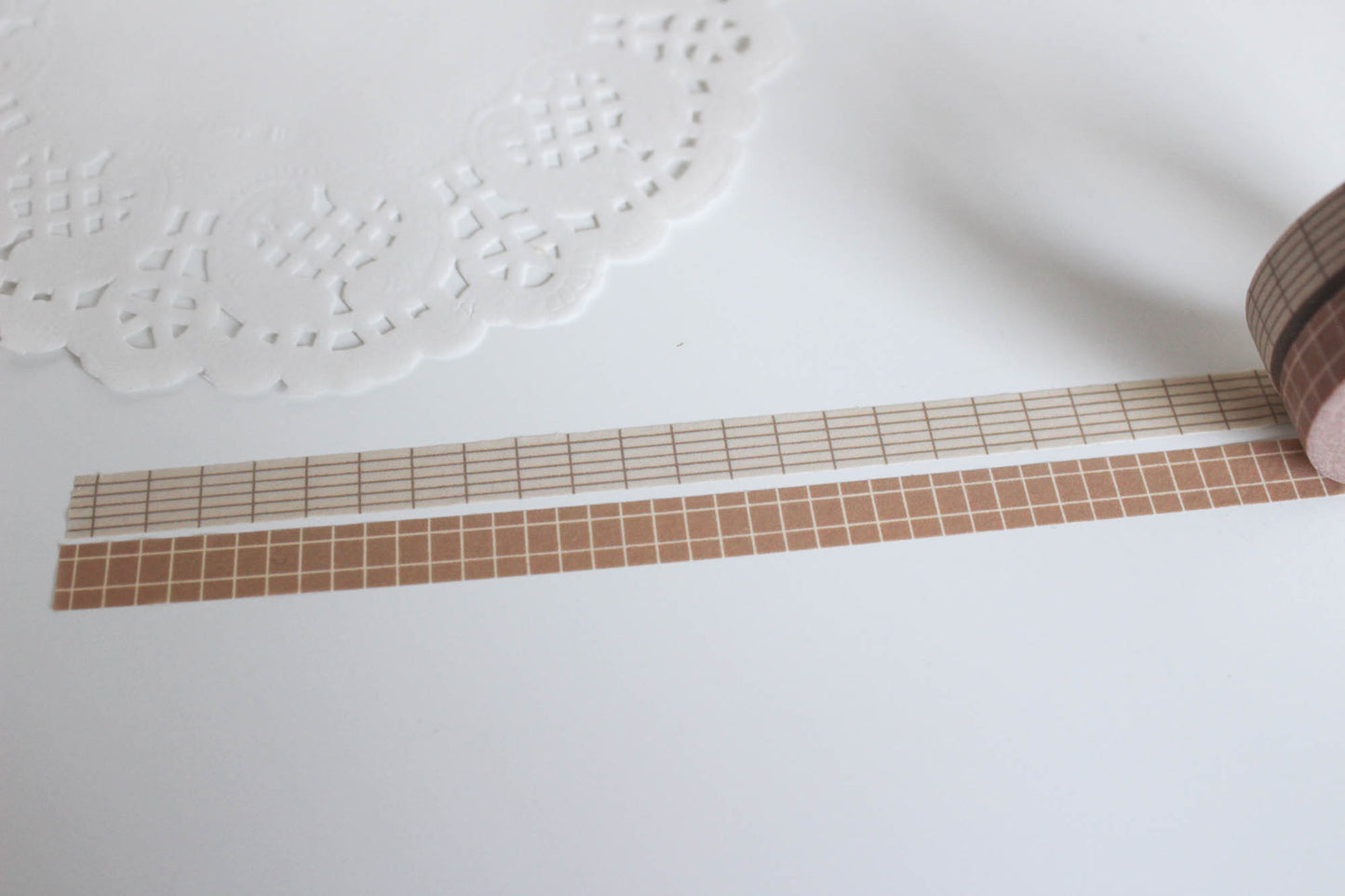 Parchment and Ash Mini Grid Washi Tape Set, Note & Wish Washi