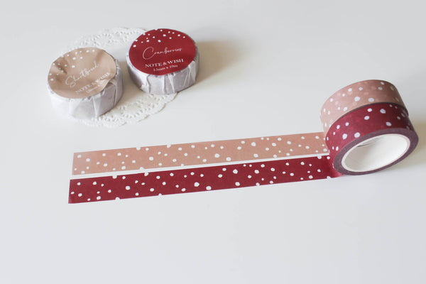 Cranberries & Shortbread Dotted Washi Tape