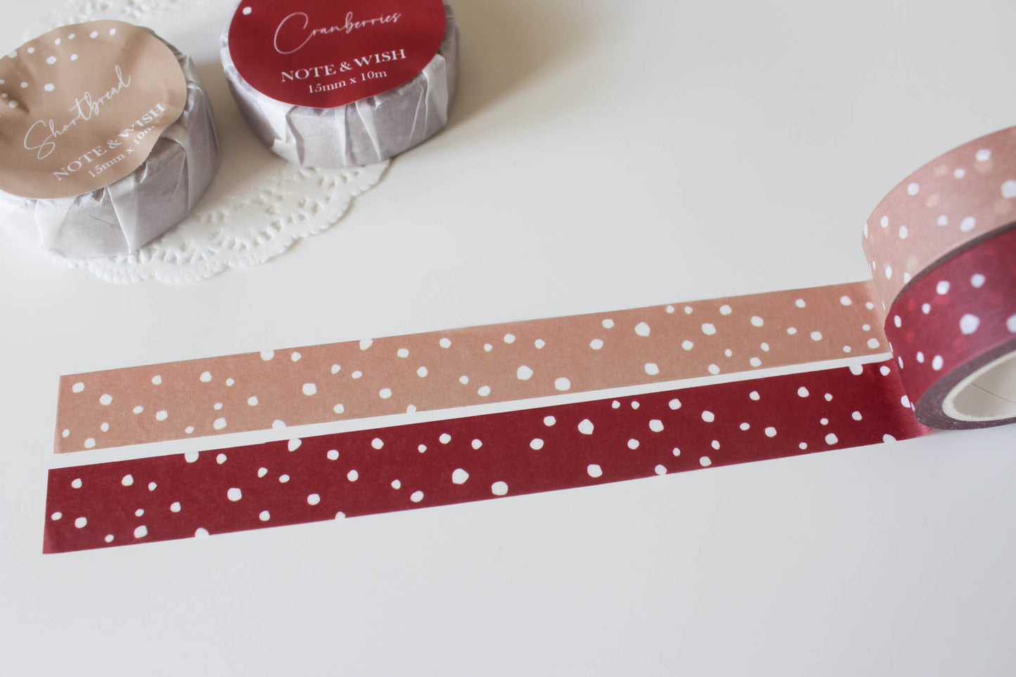 Cranberries & Shortbread Dotted Washi Tape