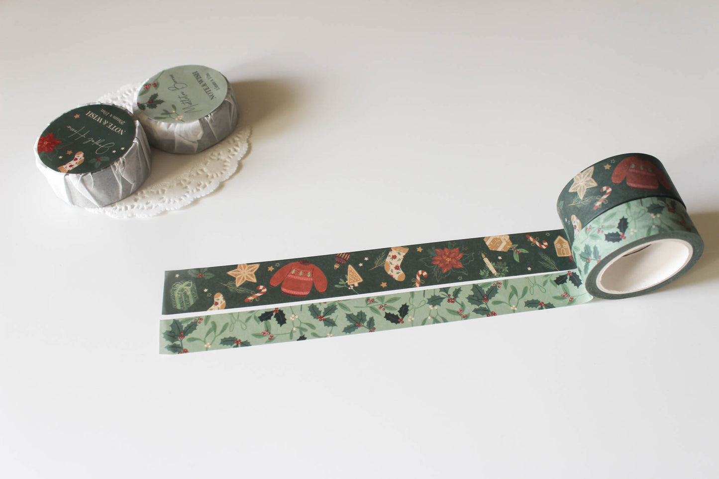 Joyful Home & Mistletoe Berries Washi Tape Set