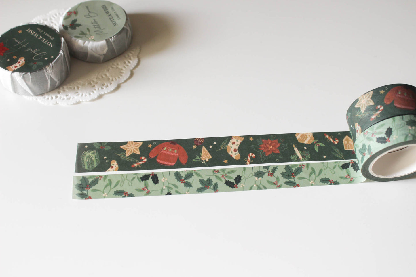 Joyful Home & Mistletoe Berries Washi Tape Set