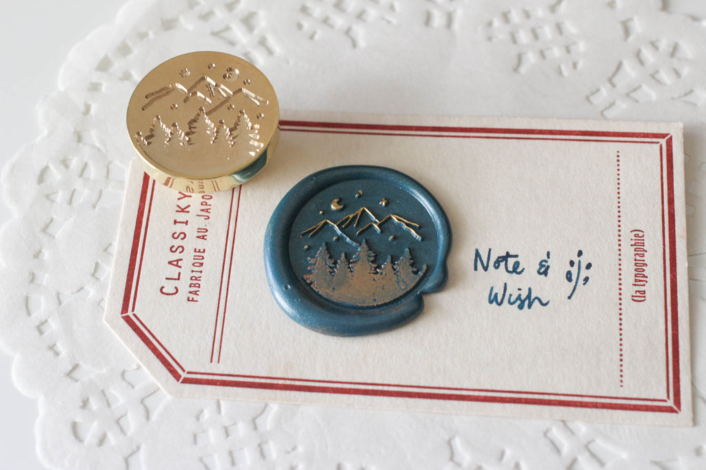Winter Mountains Wax Seal Stamp, Note & Wish Original Seal Stamp