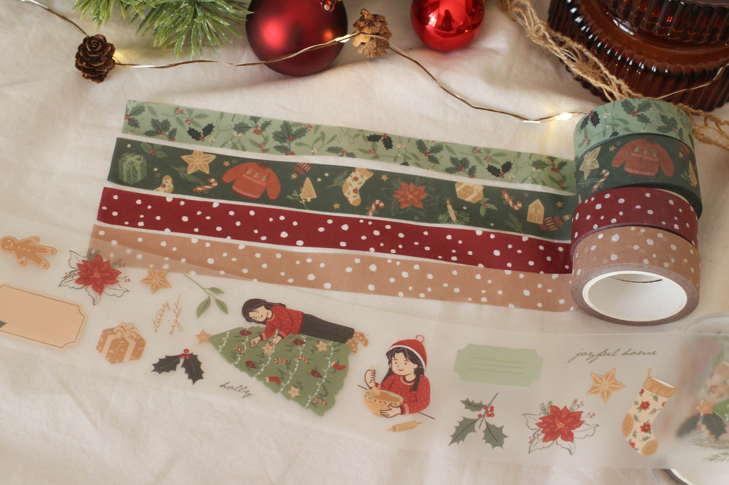 Cranberries & Shortbread Dotted Washi Tape