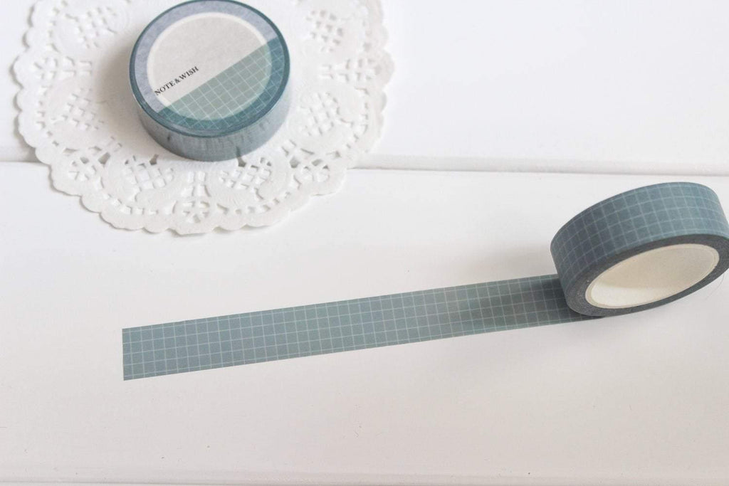 River Grid Washi Tape, Note and Wish Washi - Note And Wish 