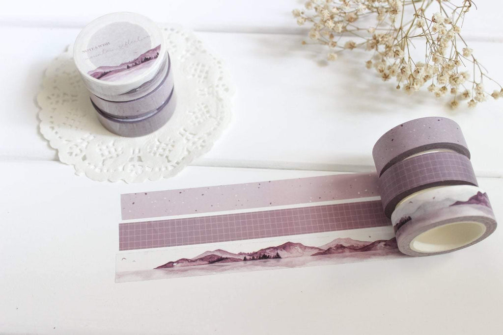 Vintage Rose Grid Washi Tape, Note and Wish Washi - Note And Wish 