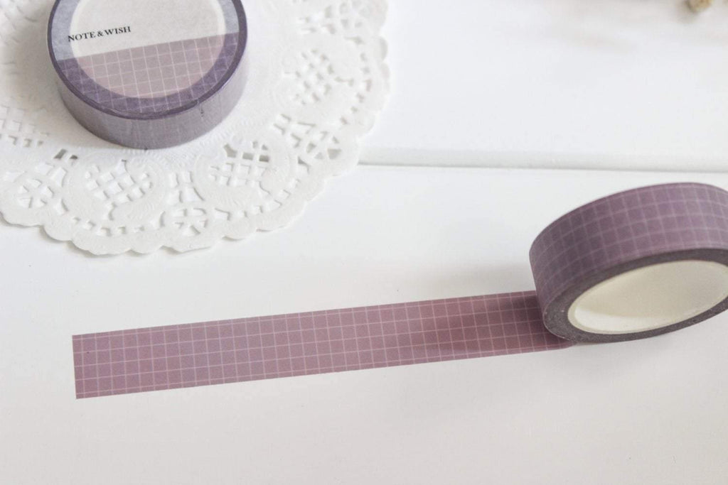 Vintage Rose Grid Washi Tape, Note and Wish Washi - Note And Wish 