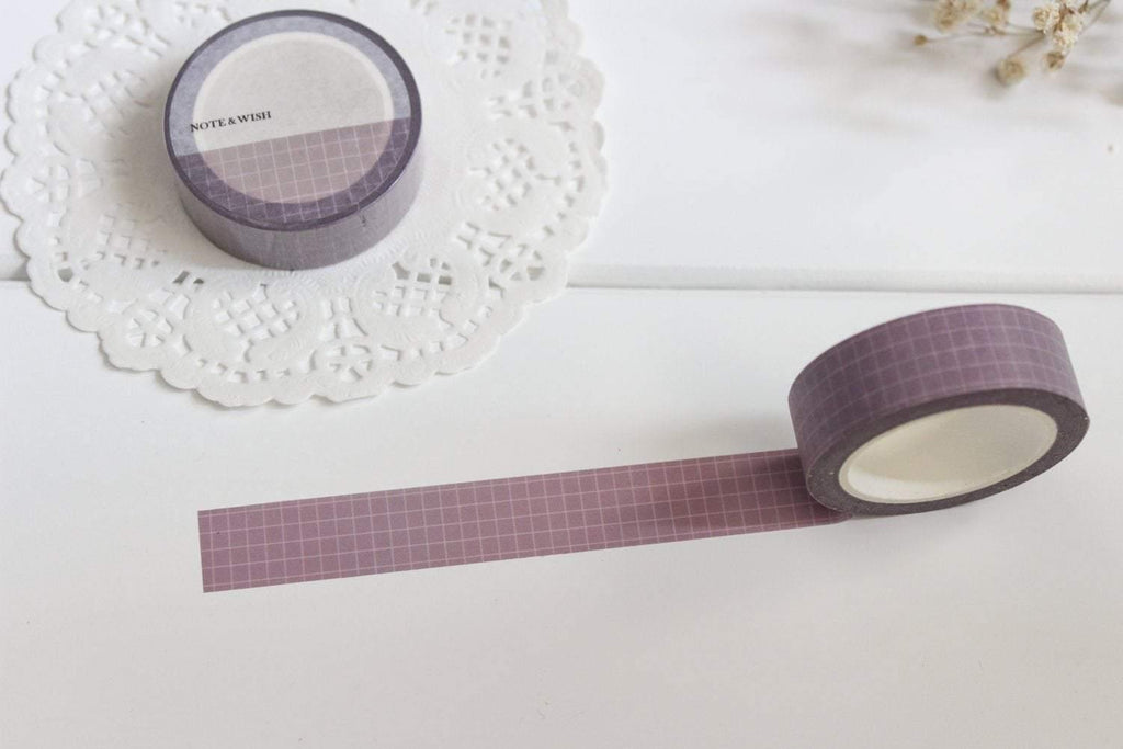 Vintage Rose Grid Washi Tape, Note and Wish Washi - Note And Wish 