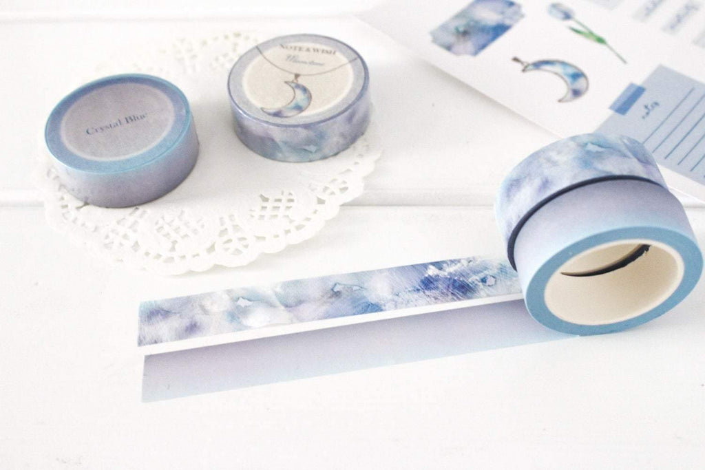 Crystal Blue Washi Tape, Note & Wish Washi - Note And Wish 