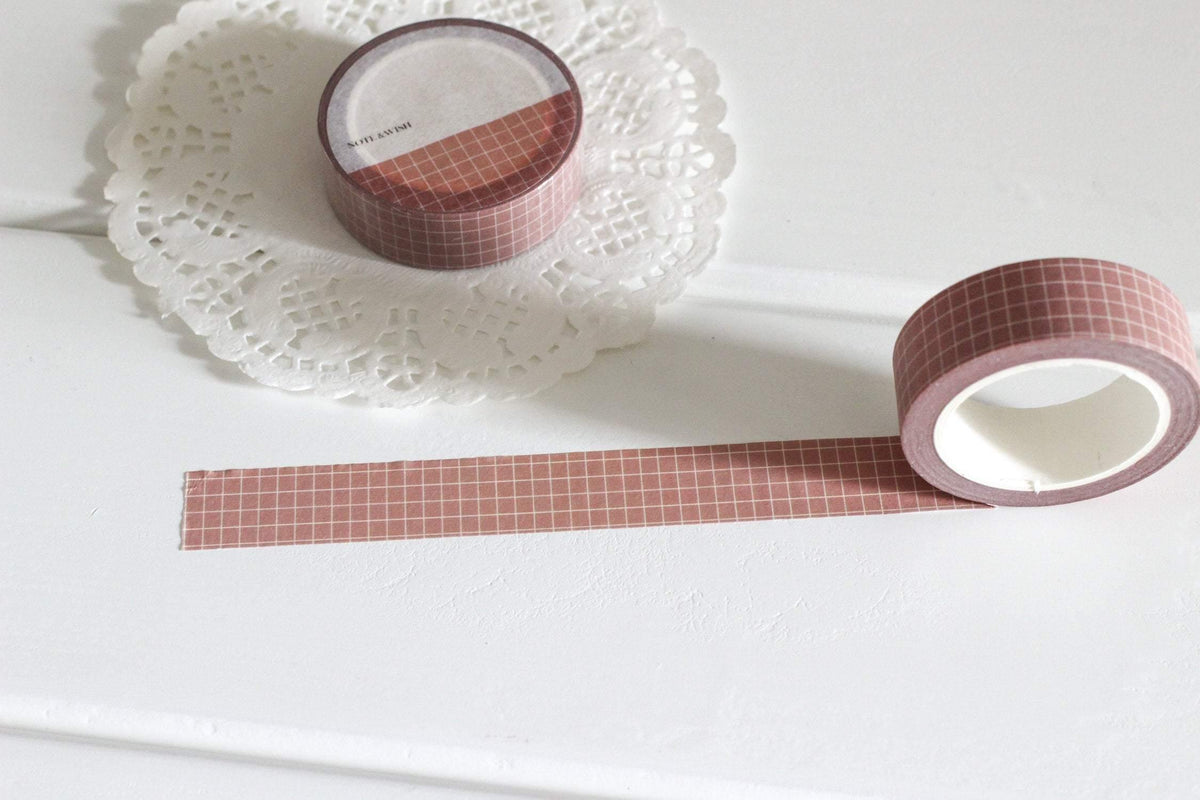 Copper Grid Washi Tape, Note & Wish Washi Note And Wish