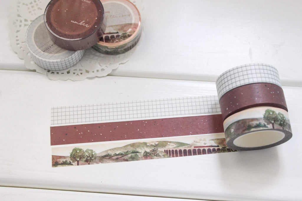 Moss Grid Washi Tape, Note and Wish Washi - Note And Wish 