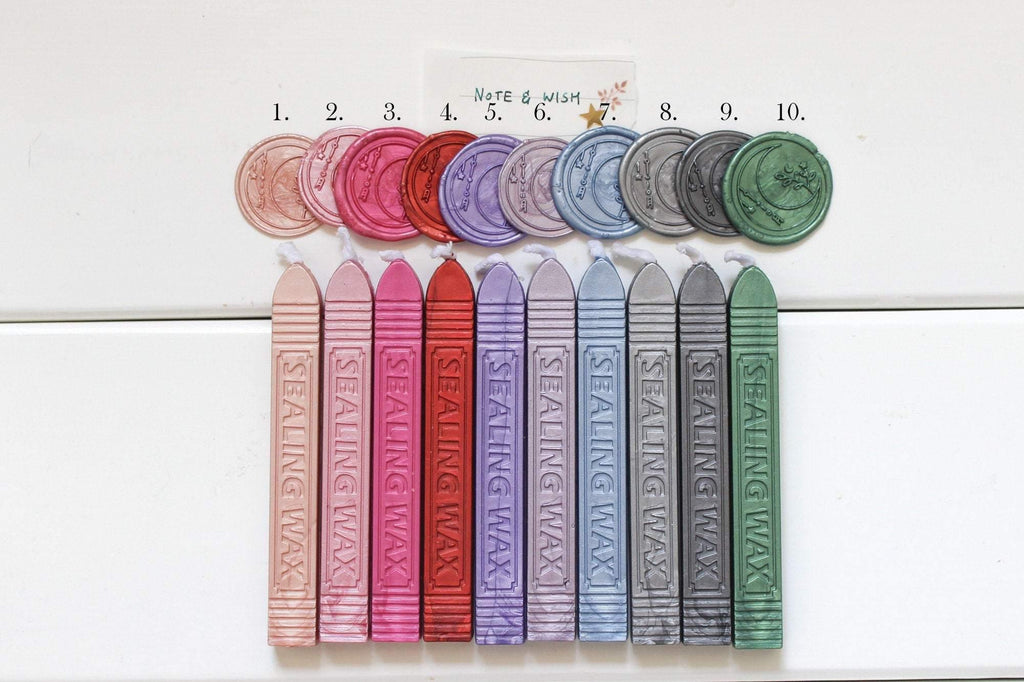 Pearlescent Pastel Sealing Sealing Wax with wick, Note & Wish Sealing Wax - Note And Wish 