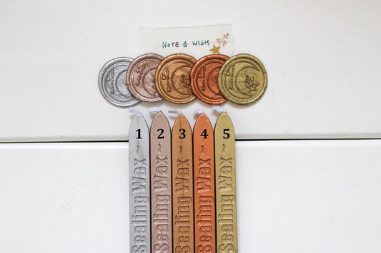 Gold, Silver Sealing Sealing Wax with Wick, Note & Wish Sealing Wax - Note And Wish 