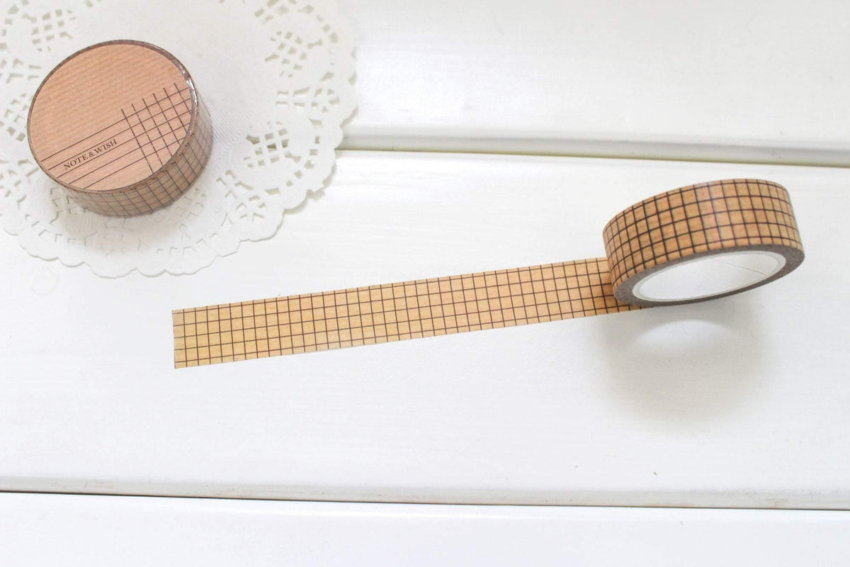 Walnut Washi Tape, Note & Wish Washi Note And Wish