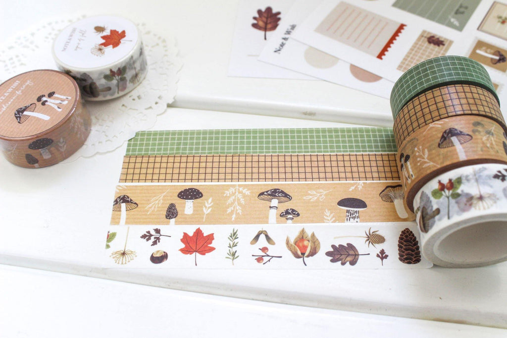 Mushroom Forage - Note & Wish Autumn Washi - Note And Wish