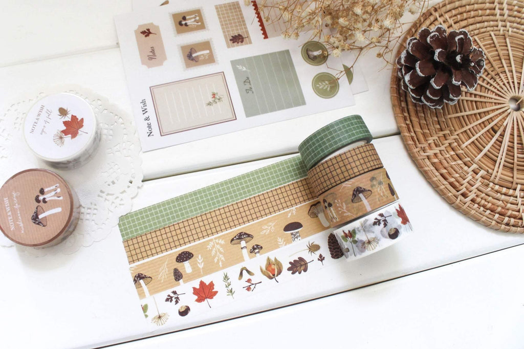 Walnut Washi Tape, Note & Wish Washi - Note And Wish 