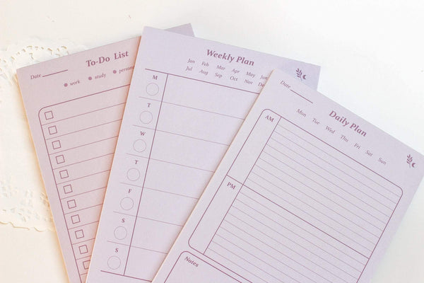 To do list, Weekly & Daily A6 Notepads - Note And Wish