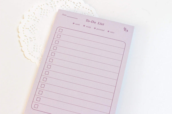 To do list, Weekly & Daily A6 Notepads - Note And Wish