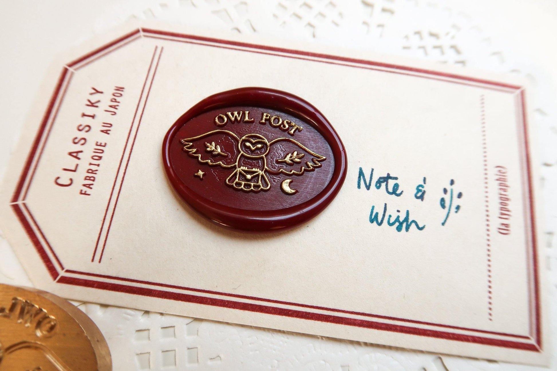 Owl Post Wax Seal Stamp, Note & Wish Original Seal Stamp - Note And Wish 
