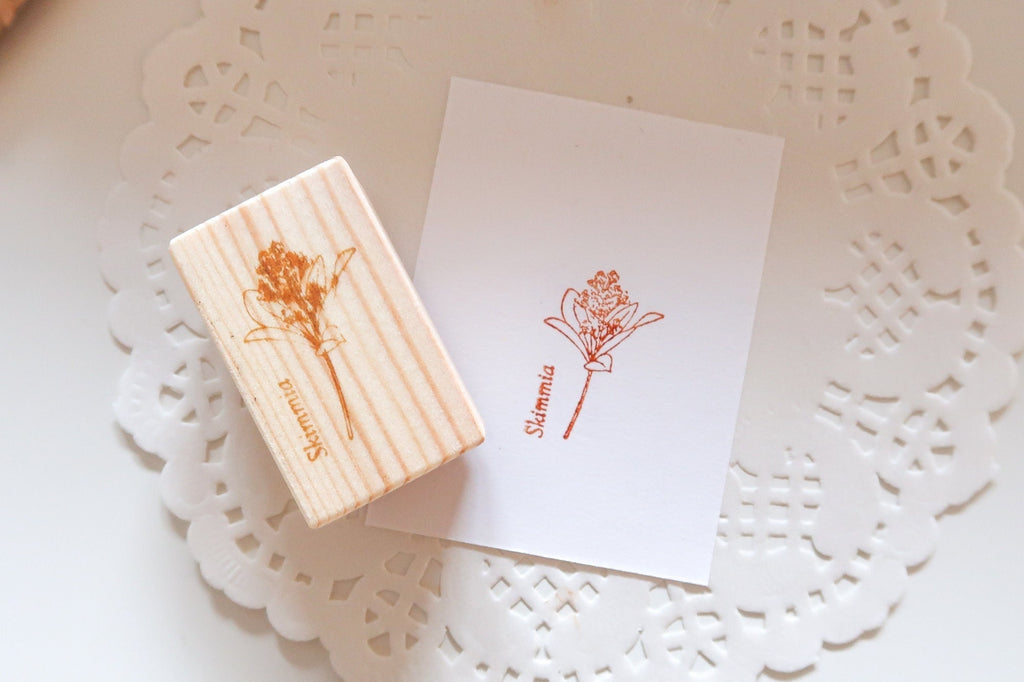 Skimmia Rubber Stamp, Note & Wish Rubber Stamp